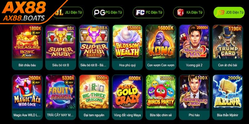 Game slot AX88 sở hữu sức hút mãnh liệt đối với cộng đồng