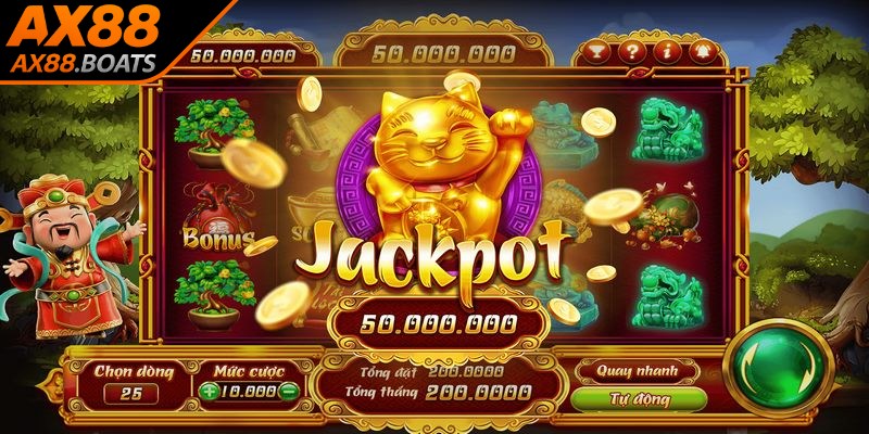 Slot Thần Tài được xây dựng theo dạng cổ điển gồm 5 cuộn và 3 hàng
