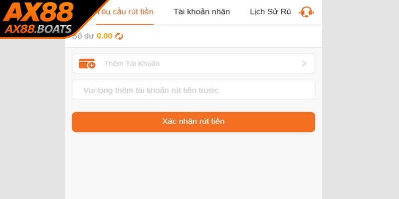 Để rút tiền AX88 diễn ra suôn sẻ bạn cần thực hiện đầy đủ bước
