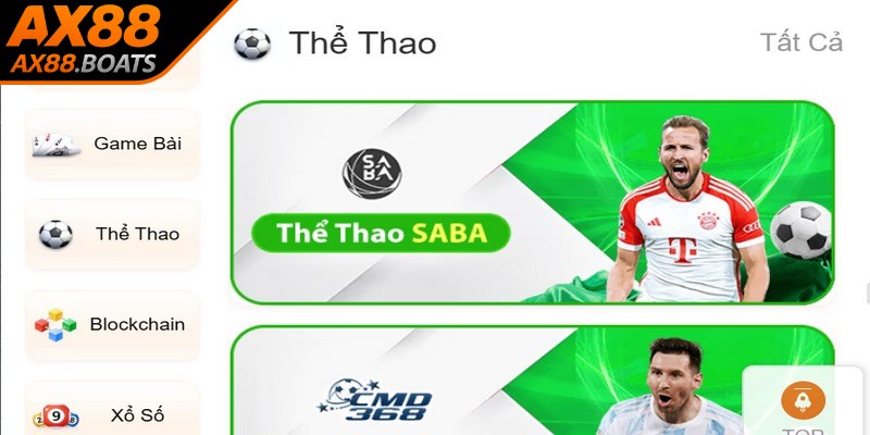 Thể thao AX88 là sân chơi trải nghiệm hàng đầu dành cho người chơi